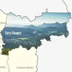 Yarra Ranges skyline where we deliver skip bins